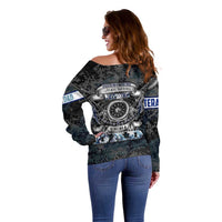Veteran Hero Protector Husband Daddy Off Shoulder Sweater Veteran Fathers Day
