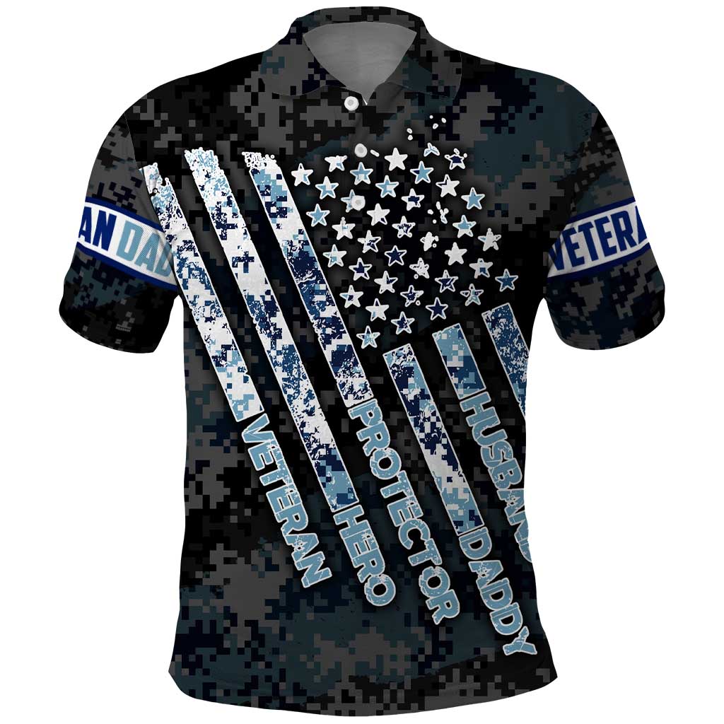 Veteran Hero Protector Husband Daddy Polo Shirt Veteran Fathers Day