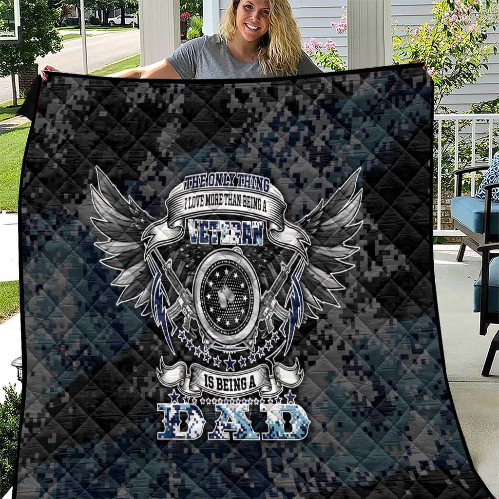 Veteran Hero Protector Husband Daddy Quilt Veteran Fathers Day
