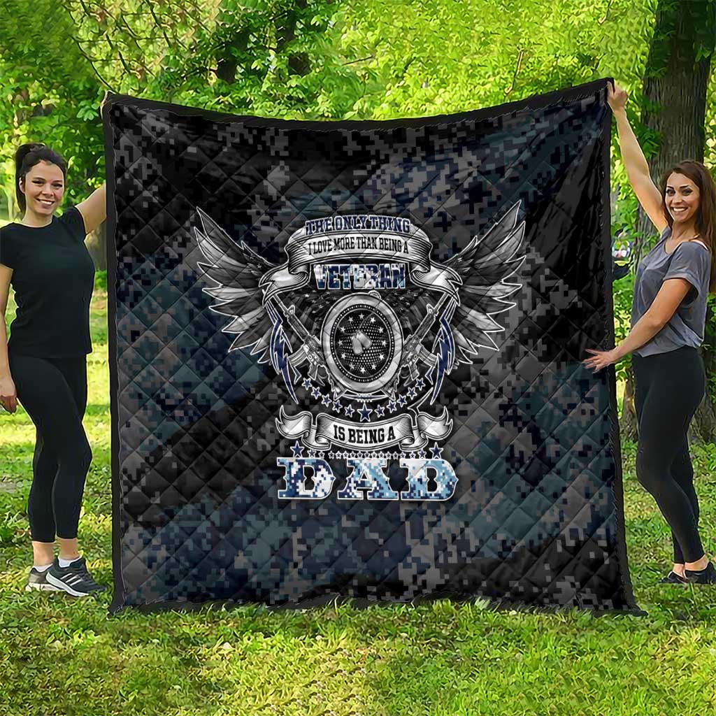 Veteran Hero Protector Husband Daddy Quilt Veteran Fathers Day