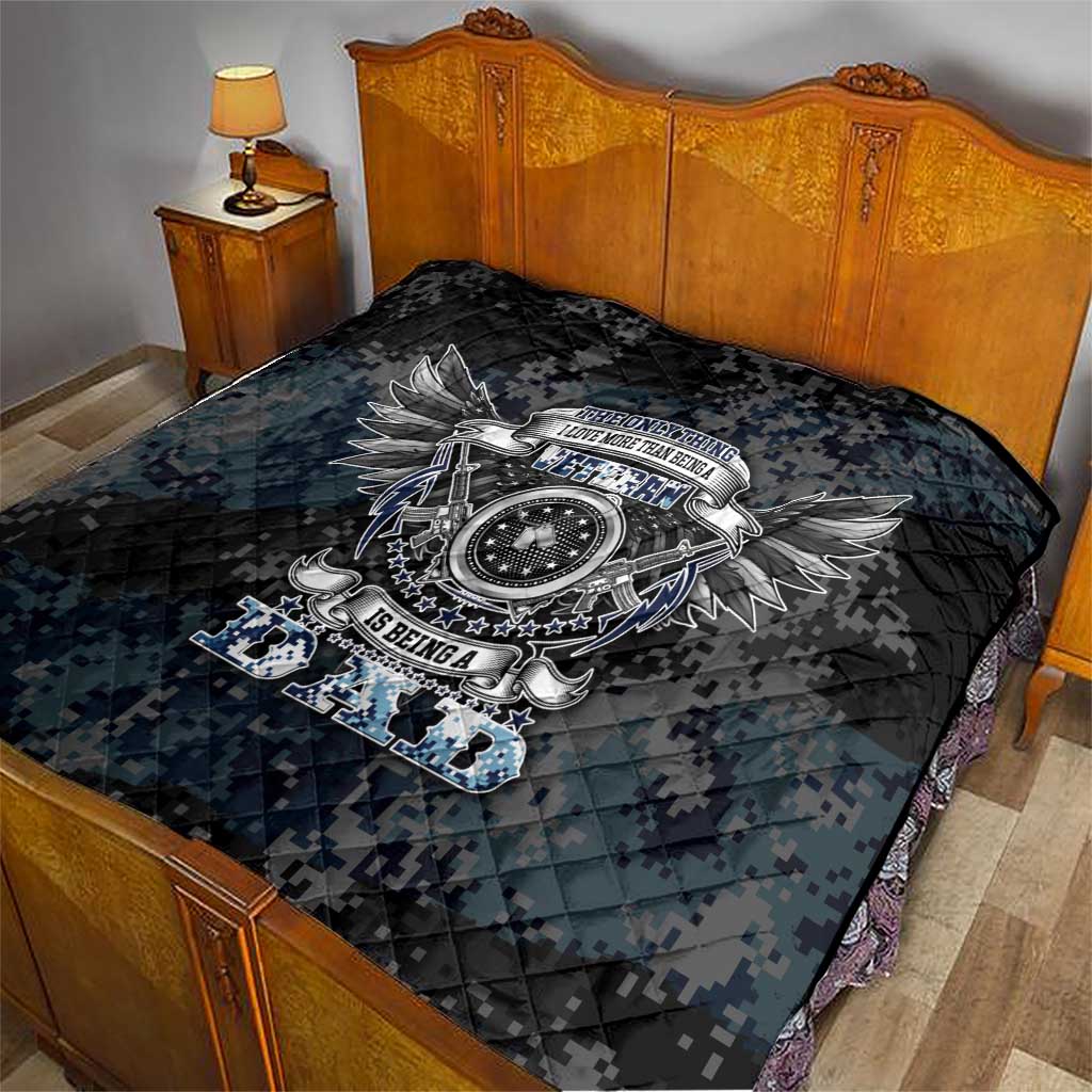 Veteran Hero Protector Husband Daddy Quilt Veteran Fathers Day