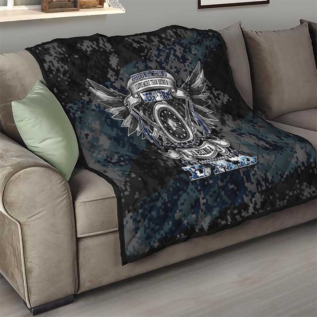 Veteran Hero Protector Husband Daddy Quilt Veteran Fathers Day