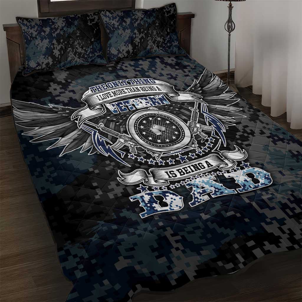 Veteran Hero Protector Husband Daddy Quilt Bed Set Veteran Fathers Day