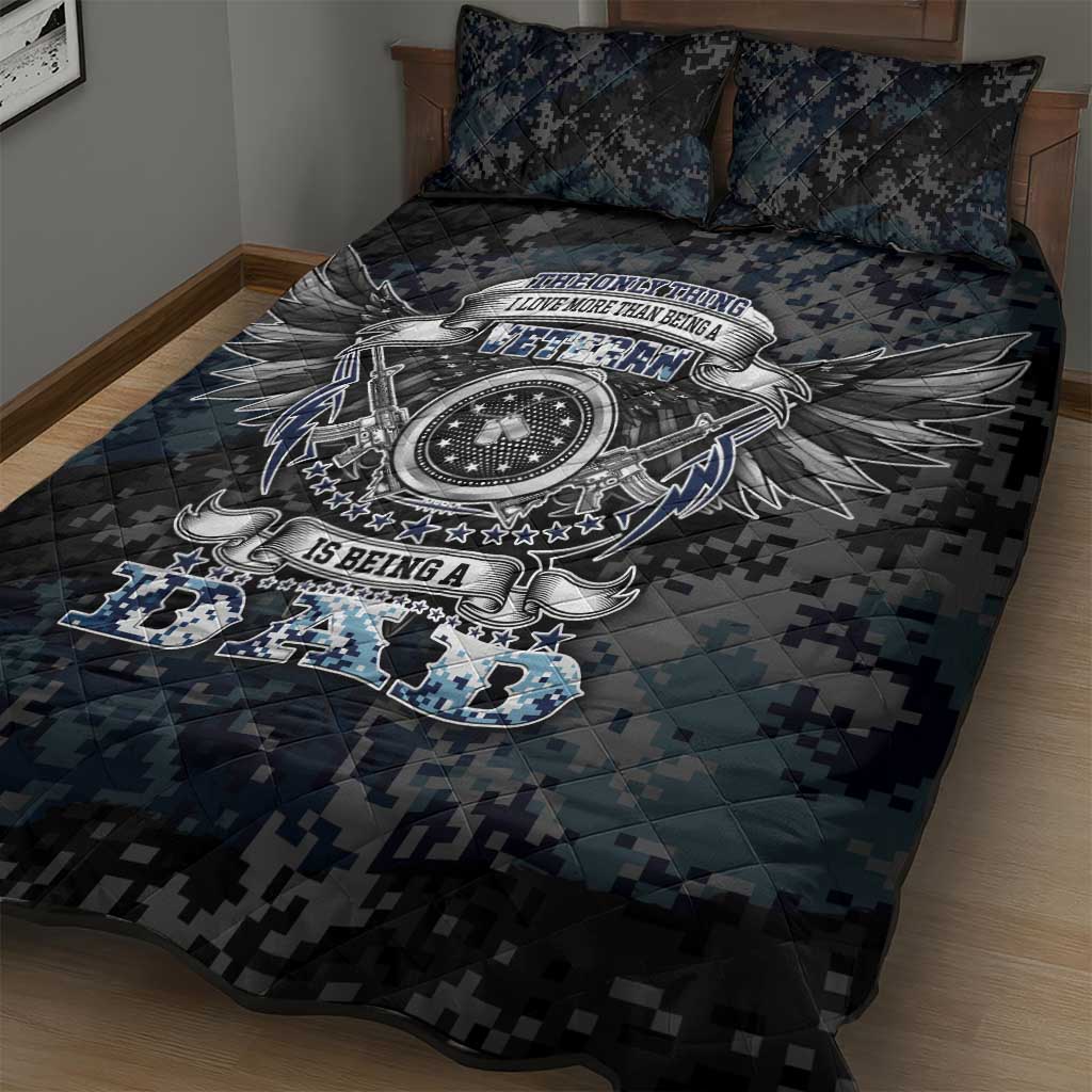 Veteran Hero Protector Husband Daddy Quilt Bed Set Veteran Fathers Day