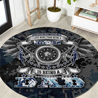 Veteran Hero Protector Husband Daddy Round Carpet Veteran Fathers Day