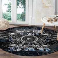Veteran Hero Protector Husband Daddy Round Carpet Veteran Fathers Day