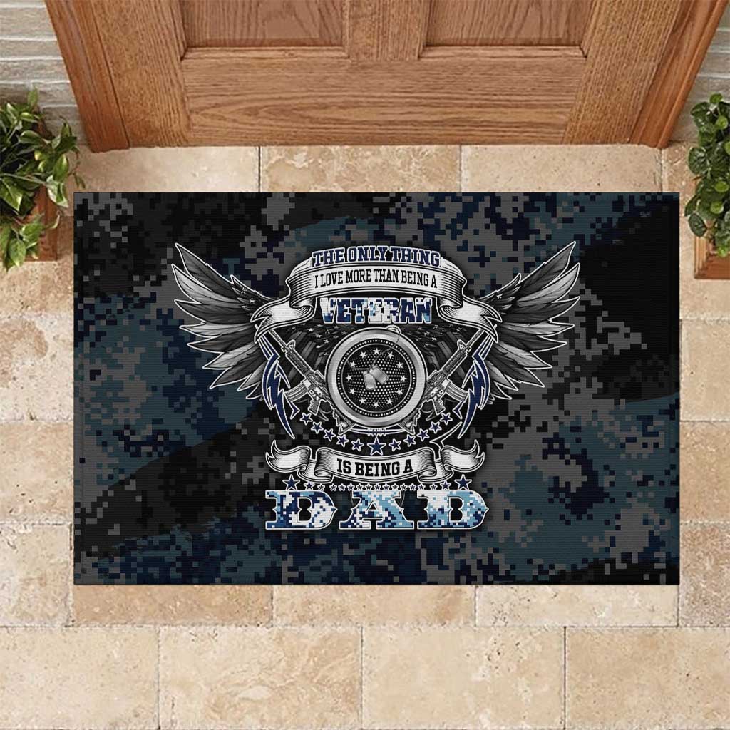 Veteran Hero Protector Husband Daddy Rubber Doormat Veteran Fathers Day