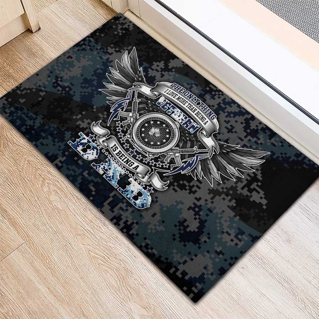 Veteran Hero Protector Husband Daddy Rubber Doormat Veteran Fathers Day