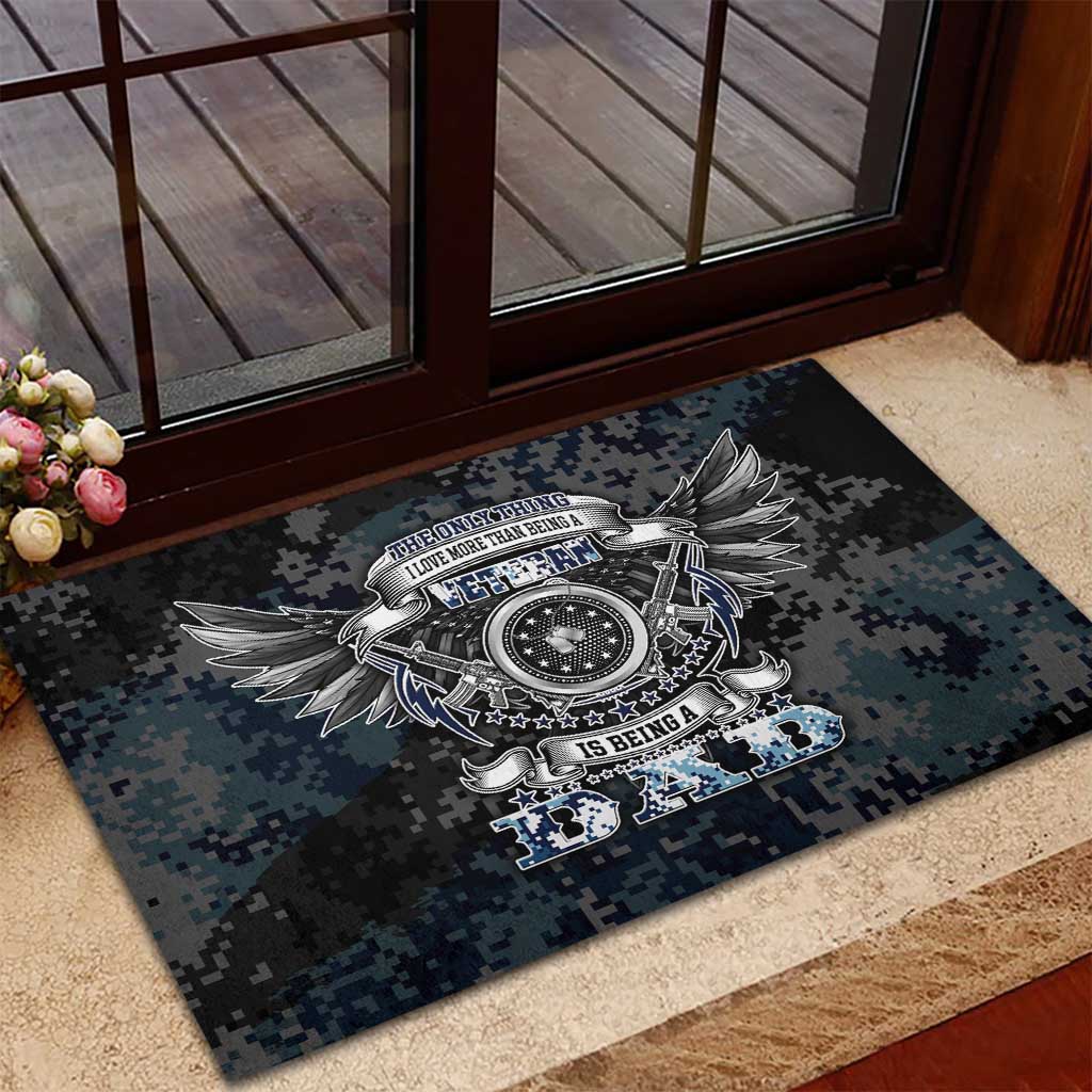 Veteran Hero Protector Husband Daddy Rubber Doormat Veteran Fathers Day