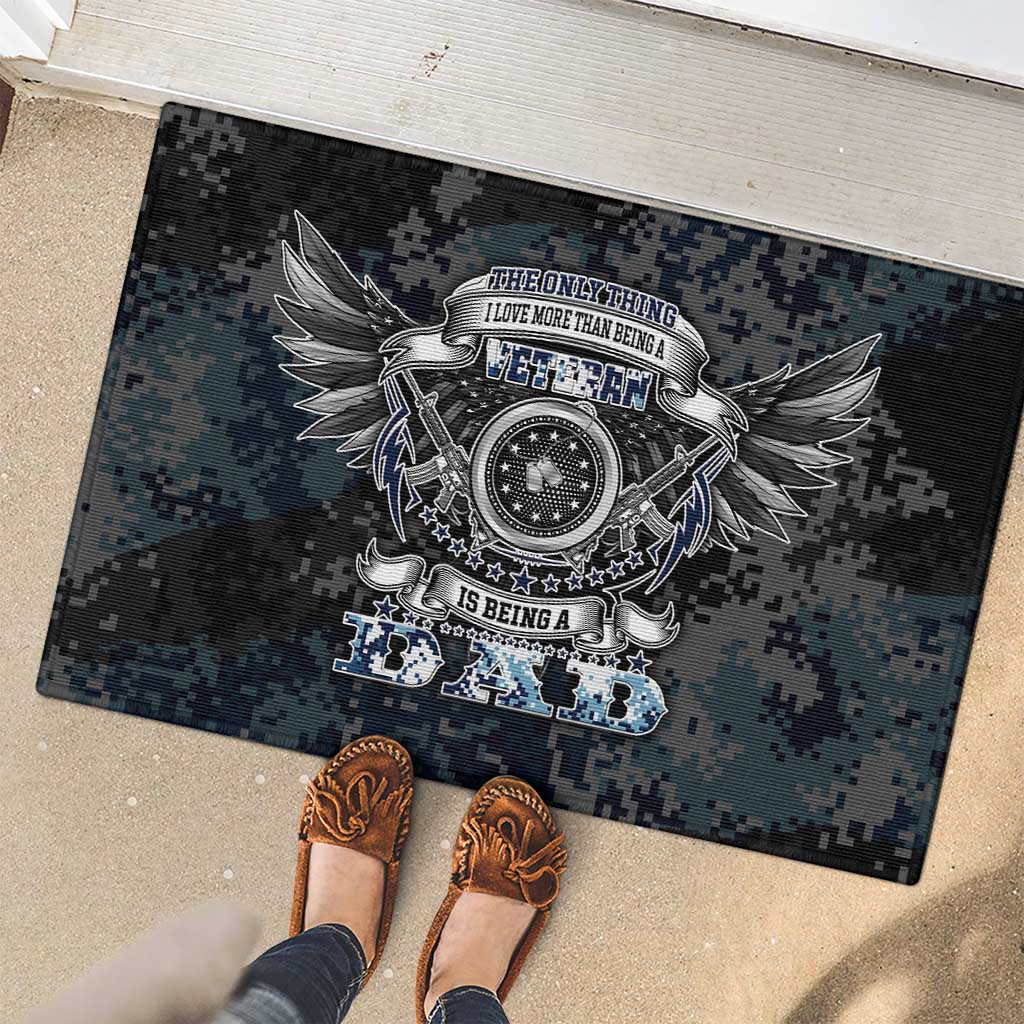 Veteran Hero Protector Husband Daddy Rubber Doormat Veteran Fathers Day