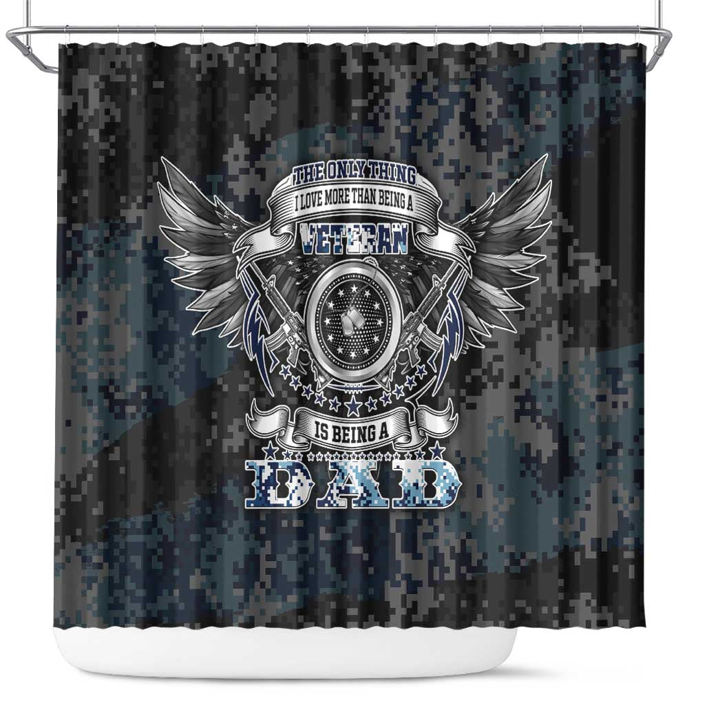 Veteran Hero Protector Husband Daddy Shower Curtain Veteran Fathers Day