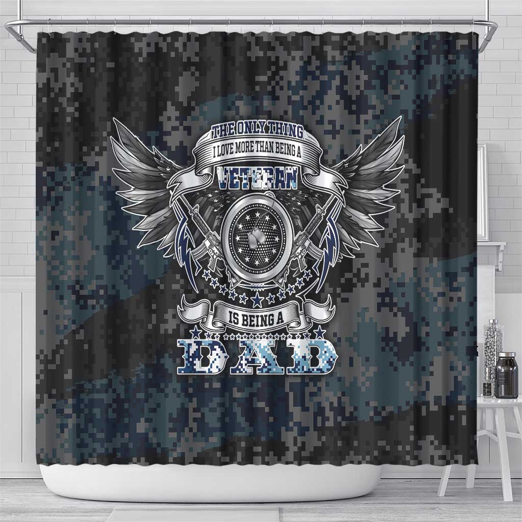 Veteran Hero Protector Husband Daddy Shower Curtain Veteran Fathers Day