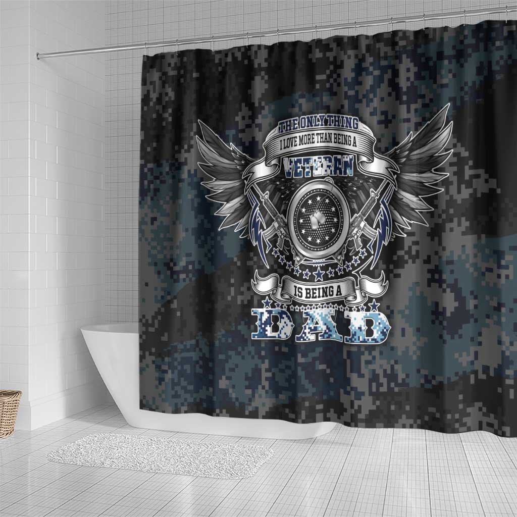 Veteran Hero Protector Husband Daddy Shower Curtain Veteran Fathers Day