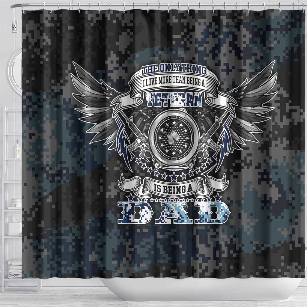 Veteran Hero Protector Husband Daddy Shower Curtain Veteran Fathers Day