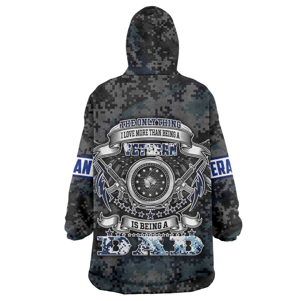 Veteran Hero Protector Husband Daddy Wearable Blanket Hoodie Veteran Fathers Day