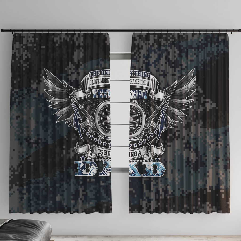 Veteran Hero Protector Husband Daddy Window Curtain Veteran Fathers Day