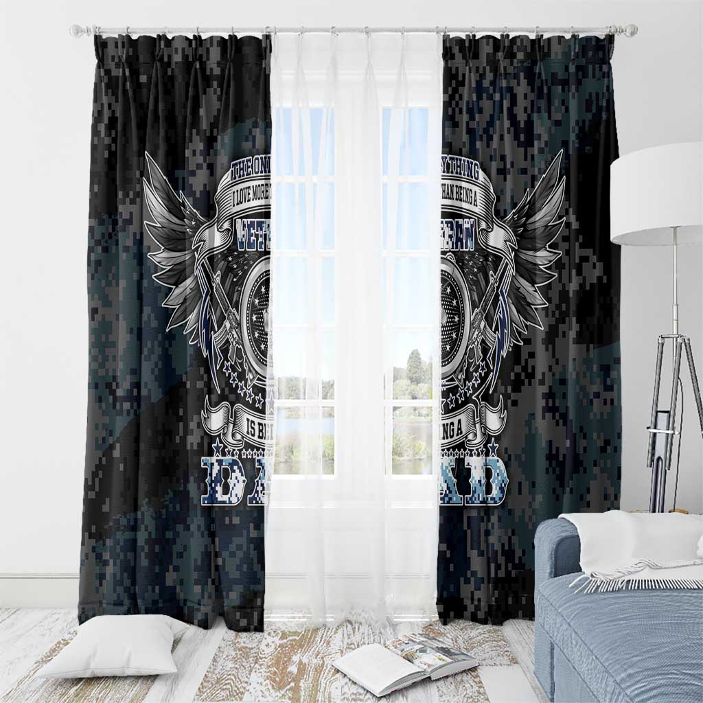 Veteran Hero Protector Husband Daddy Window Curtain Veteran Fathers Day