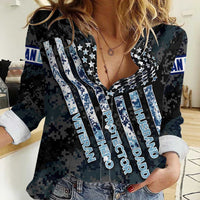 Veteran Hero Protector Husband Daddy Women Casual Shirt Veteran Fathers Day