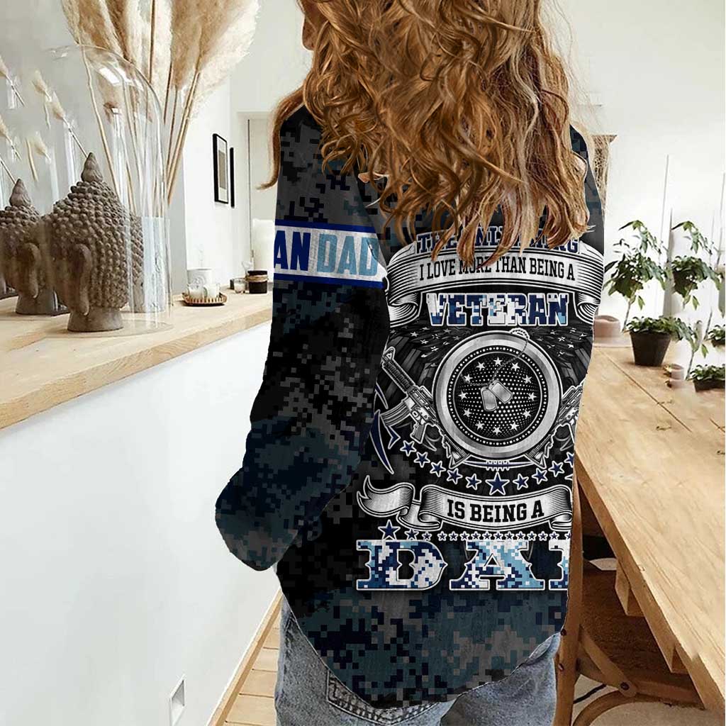 Veteran Hero Protector Husband Daddy Women Casual Shirt Veteran Fathers Day