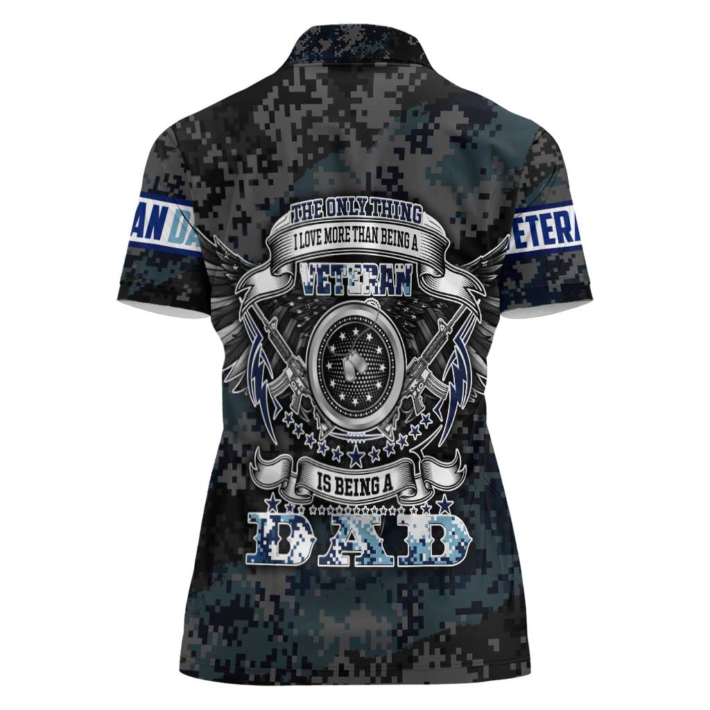 Veteran Hero Protector Husband Daddy Women Polo Shirt Veteran Fathers Day