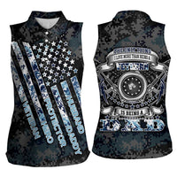 Veteran Hero Protector Husband Daddy Women Sleeveless Polo Shirt Veteran Fathers Day