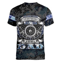 Veteran Hero Protector Husband Daddy Women V-Neck T-Shirt Veteran Fathers Day