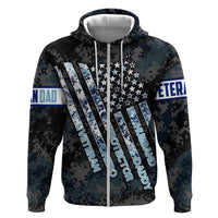Veteran Hero Protector Husband Daddy Zip Hoodie Veteran Fathers Day