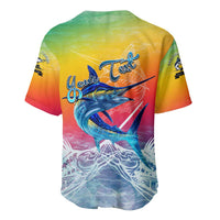 Fishing Dad Baseball Jersey Fast Sharp and Strong Like a Sailfish