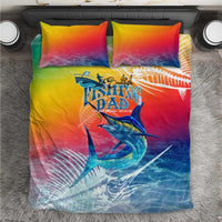 Fishing Dad Bedding Set Fast Sharp and Strong Like a Sailfish