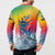Fishing Dad Button Sweatshirt Fast Sharp and Strong Like a Sailfish