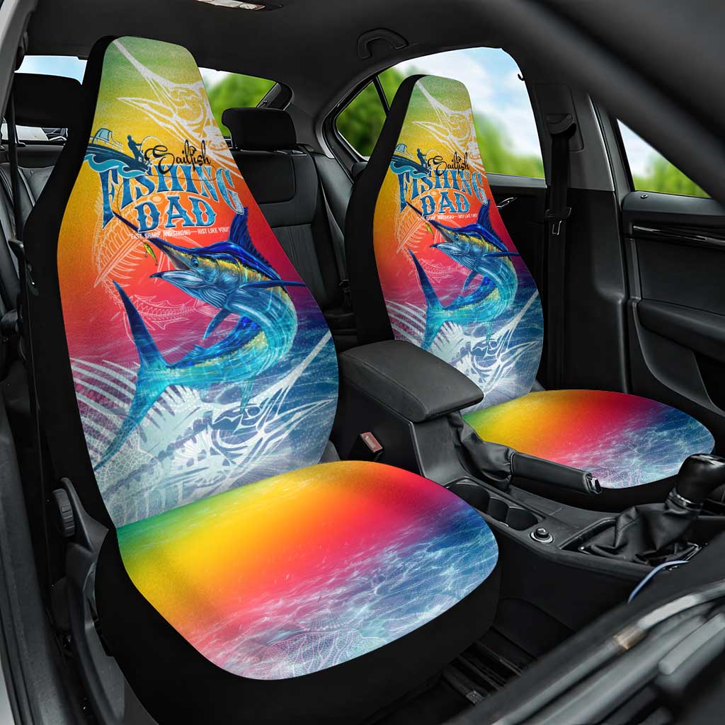Fishing Dad Car Seat Cover Fast Sharp and Strong Like a Sailfish