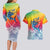 Fishing Dad Couples Matching Long Sleeve Bodycon Dress and Hawaiian Shirt Fast Sharp and Strong Like a Sailfish