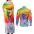 Fishing Dad Couples Matching Off Shoulder Maxi Dress and Long Sleeve Button Shirt Fast Sharp and Strong Like a Sailfish