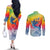 Fishing Dad Couples Matching Off The Shoulder Long Sleeve Dress and Long Sleeve Button Shirt Fast Sharp and Strong Like a Sailfish