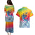 Fishing Dad Couples Matching Puletasi and Hawaiian Shirt Fast Sharp and Strong Like a Sailfish