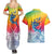 Fishing Dad Couples Matching Summer Maxi Dress and Hawaiian Shirt Fast Sharp and Strong Like a Sailfish