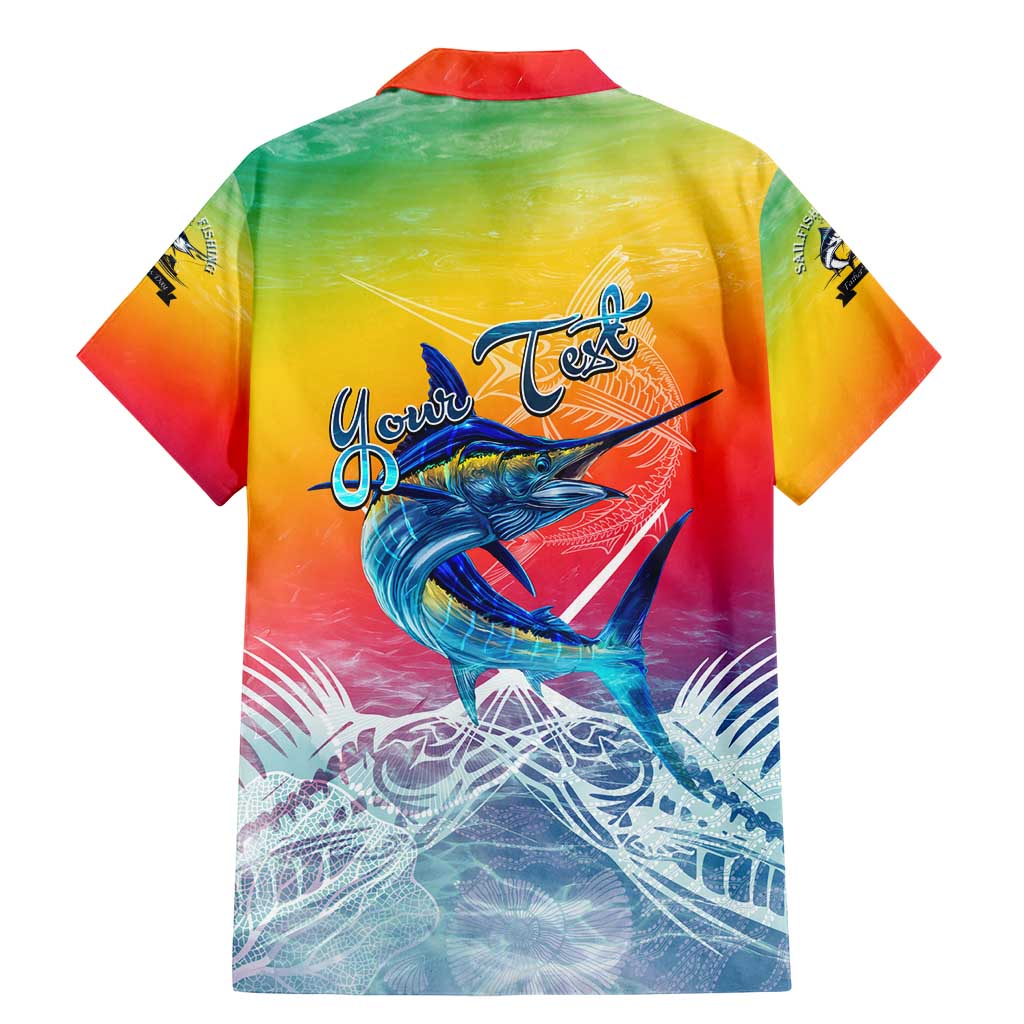 Fishing Dad Family Matching Mermaid Dress and Hawaiian Shirt Fast Sharp and Strong Like a Sailfish