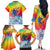 Fishing Dad Family Matching Off The Shoulder Long Sleeve Dress and Hawaiian Shirt Fast Sharp and Strong Like a Sailfish