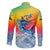 Fishing Dad Family Matching Off The Shoulder Long Sleeve Dress and Hawaiian Shirt Fast Sharp and Strong Like a Sailfish