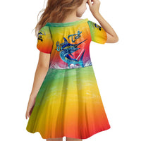 Fishing Dad Family Matching Off Shoulder Short Dress and Hawaiian Shirt Fast Sharp and Strong Like a Sailfish