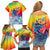 Fishing Dad Family Matching Off Shoulder Short Dress and Hawaiian Shirt Fast Sharp and Strong Like a Sailfish