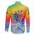 Fishing Dad Family Matching Off Shoulder Short Dress and Hawaiian Shirt Fast Sharp and Strong Like a Sailfish