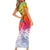Fishing Dad Family Matching Short Sleeve Bodycon Dress and Hawaiian Shirt Fast Sharp and Strong Like a Sailfish