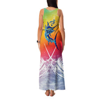 Fishing Dad Family Matching Tank Maxi Dress and Hawaiian Shirt Fast Sharp and Strong Like a Sailfish