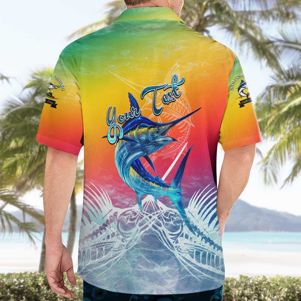 Fishing Dad Hawaiian Shirt Fast Sharp and Strong Like a Sailfish