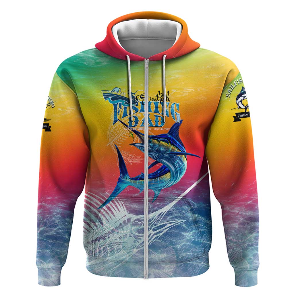 Fishing Dad Hoodie Fast Sharp and Strong Like a Sailfish