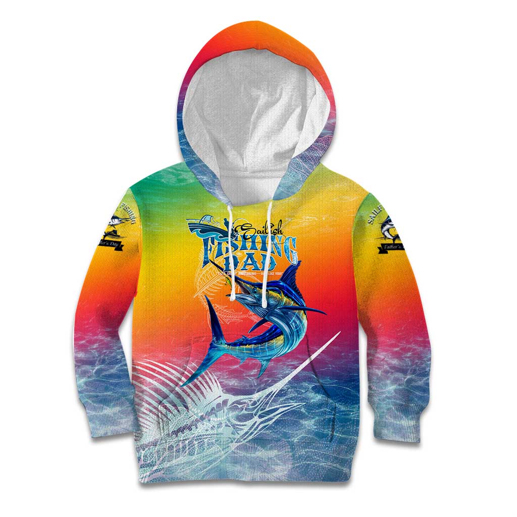 Fishing Dad Kid Hoodie Fast Sharp and Strong Like a Sailfish