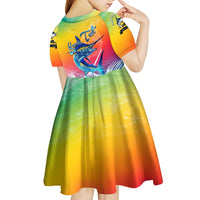 Fishing Dad Kid Short Sleeve Dress Fast Sharp and Strong Like a Sailfish