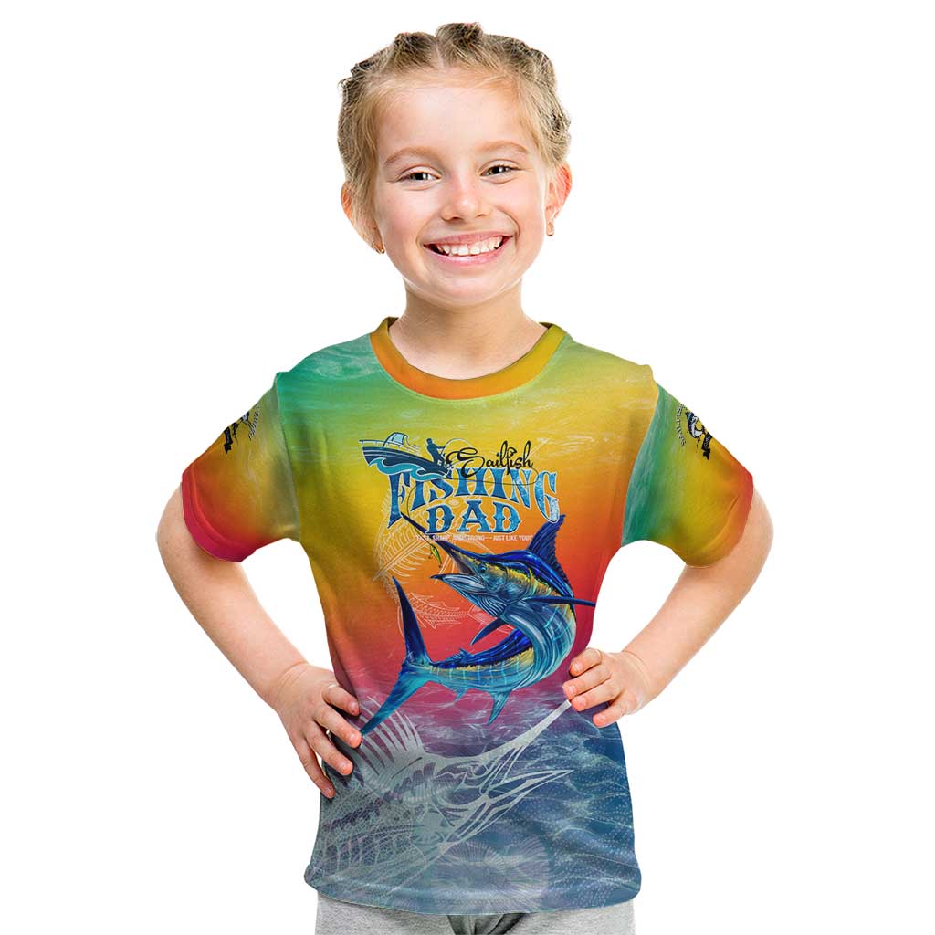 Fishing Dad Kid T Shirt Fast Sharp and Strong Like a Sailfish