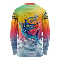 Fishing Dad Long Sleeve Shirt Fast Sharp and Strong Like a Sailfish